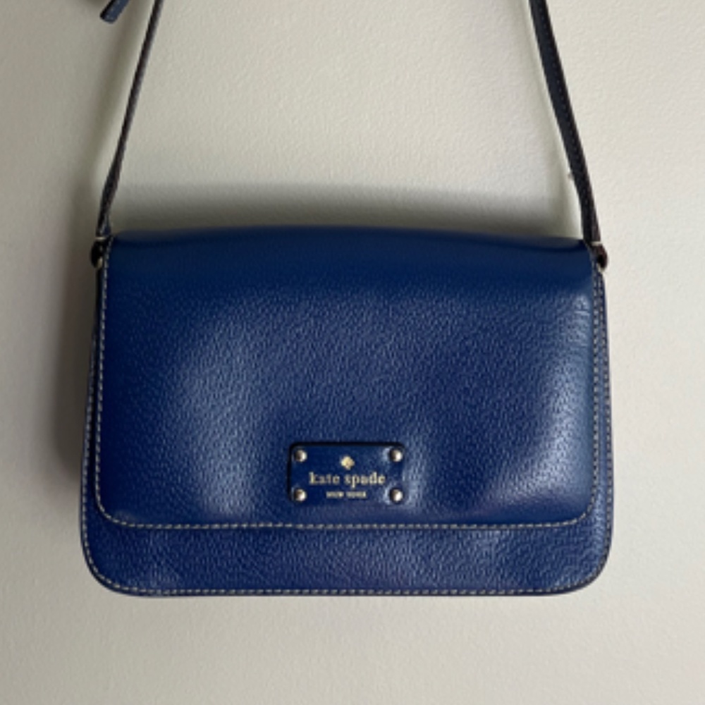 Kate Spade Structured Cobalt Blue Crossbody Bag